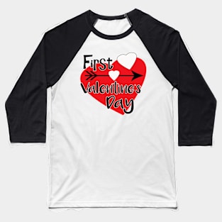 Baby Valentine Gifts - Hearts and Arrow Baseball T-Shirt